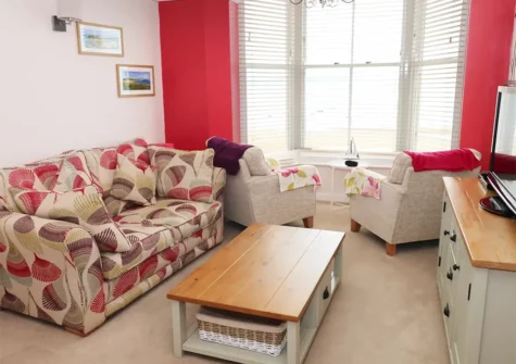 The living room at 1 Beachtop Court, Tenby