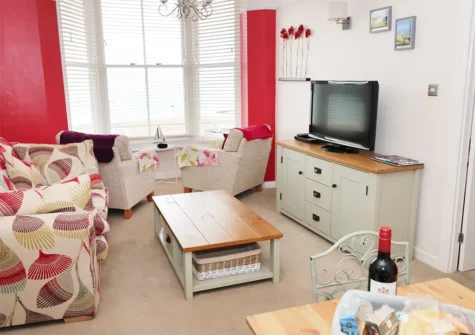 The living room at 1 Beachtop Court, Tenby