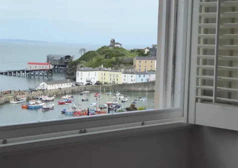 The view from the bedroom at 1 Beachtop Court, Tenby