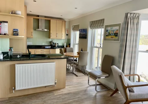 The kitchen at 1 Goscar Court, Tenby