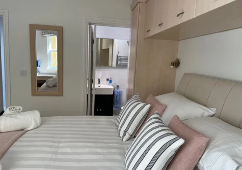 Bedroom #1 & en-suite at 1 Goscar Court, Tenby