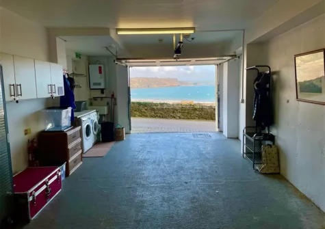 The private garage at 1 Goscar Court, Tenby