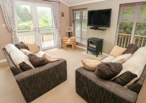 The living area at 1 Hornbeam Lodge, Camp Hill