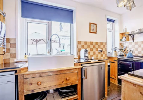 The kitchen at 1 St Anns Head Lighthouse, St Annes Head