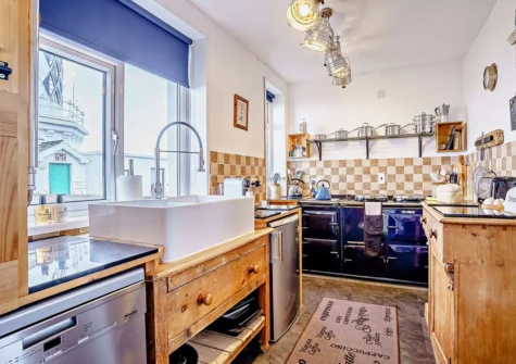 The kitchen at 1 St Anns Head Lighthouse, St Annes Head