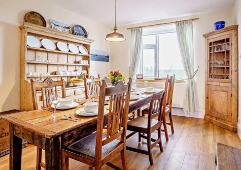 The dining room at 1 St Anns Head Lighthouse, St Annes Head