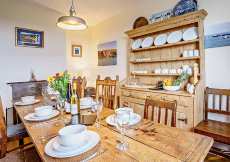 The dining room at 1 St Anns Head Lighthouse, St Annes Head