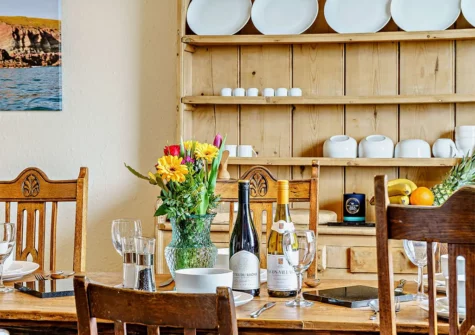 The dining room at 1 St Anns Head Lighthouse, St Annes Head