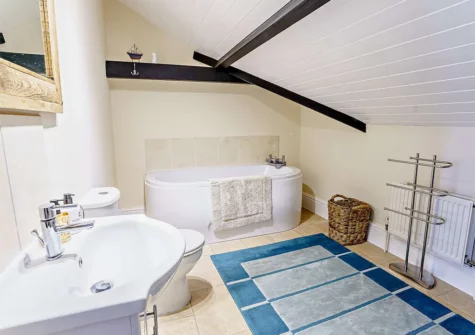 Bedroom #1 en-suite at 1 St Anns Head Lighthouse, St Annes Head