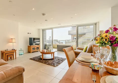 The dining area at 10 Waters Edge, Tenby