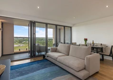 The living area at 10 Waterstone House, Tenby
