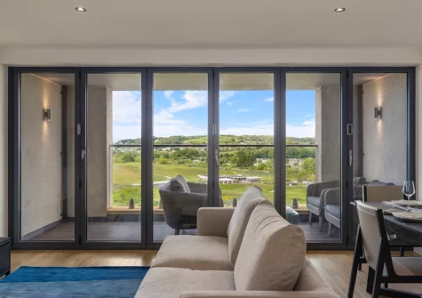 The living area at 10 Waterstone House, Tenby