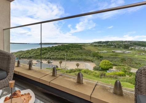 The balcony at 10 Waterstone House, Tenby