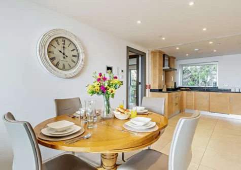 The dining area at 11 Waters Edge, Tenby
