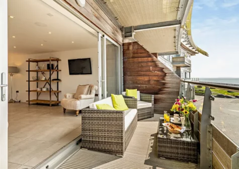 Relax on the balcony at 11 Waters Edge, Tenby