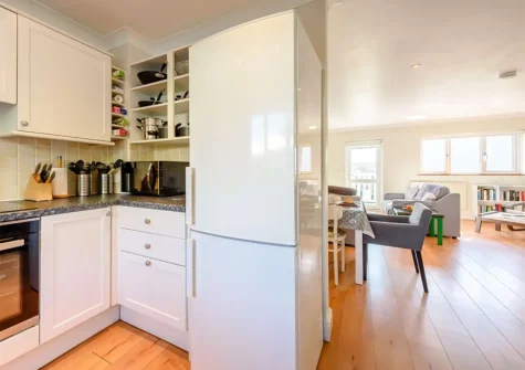 The kitchen at 13 Freshwater Bay, Freshwater East