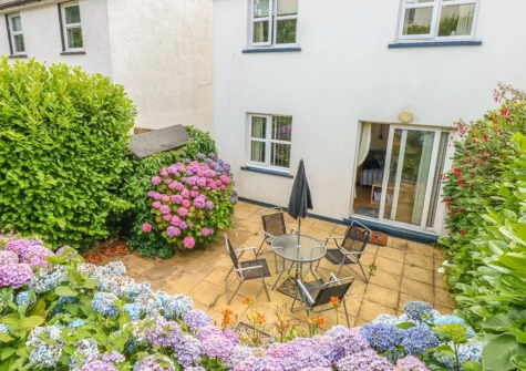 The patio at 2 Primrose Cottage, Saundersfoot