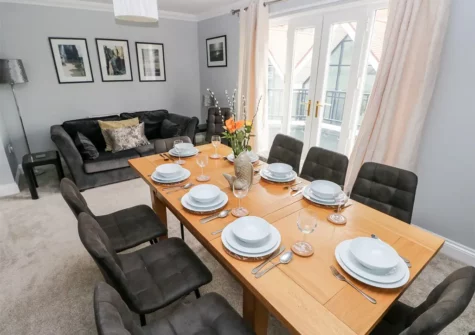 The dining area at 22 Giltar House, Tenby