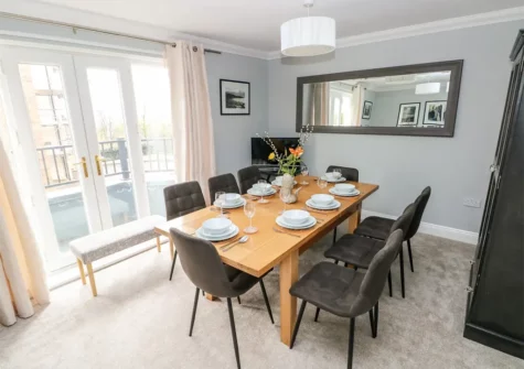 The dining area at 22 Giltar House, Tenby