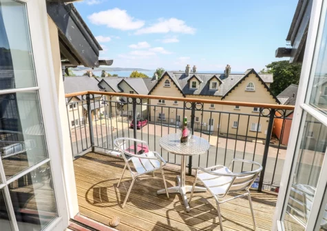 The balcony at 24 Rhodewood House, Saundersfoot