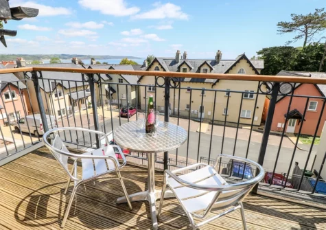 The balcony at 24 Rhodewood House, Saundersfoot