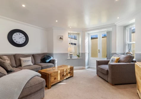 The living area at 3 South Beach Court, Tenby