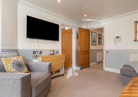The living area at 3 South Beach Court, Tenby