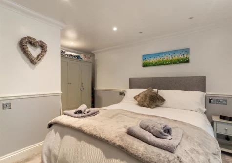 The bedroom at 3 South Beach Court, Tenby