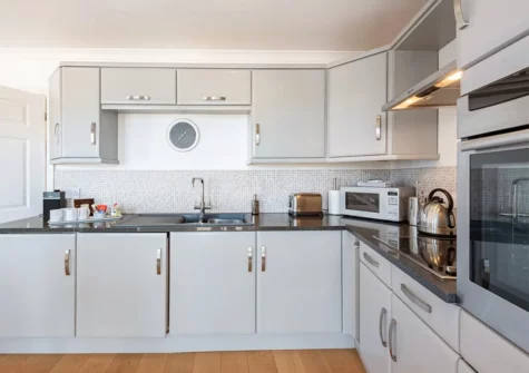 The kitchen at 4 Goscar Court, Tenby