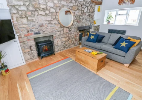 The living room at 5 Park Place, Tenby