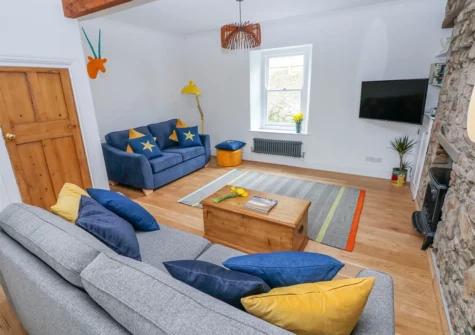 The living room at 5 Park Place, Tenby