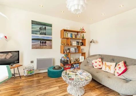 The living area at 8 Glendower House, Tenby