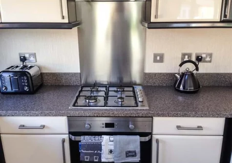 The kitchen at 95 The Haven, Heritage Park, Stepaside