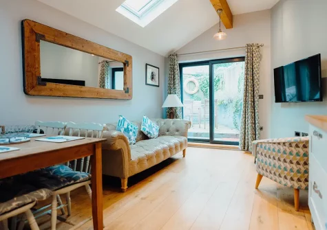 The living area at Albert View 1, Tenby