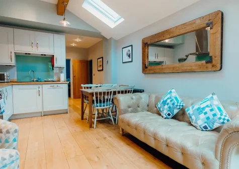 The kitchen & dining area at Albert View 1, Tenby
