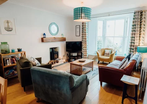 The living area at Albert View 2, Tenby