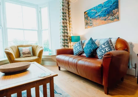 The living area at Albert View 2, Tenby