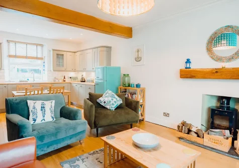 The living area at Albert View 2, Tenby