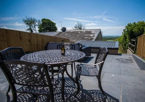The patio & alfresco dining area at Anchor Well, Ludchurch