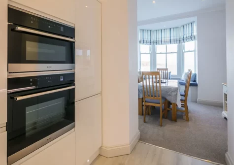 The kitchen at Apartment 3, Royal Victoria Court, Tenby