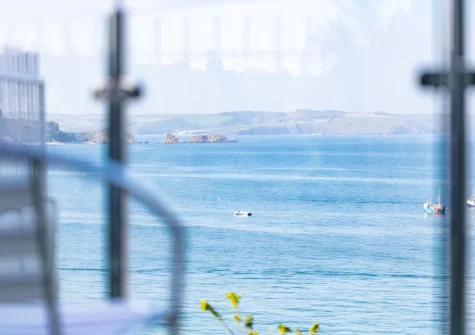 Enjoy far-reaching sea views from the balcony at Apartment 3, Royal Victoria Court, Tenby