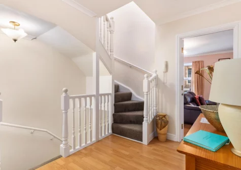The stairs up to bedrooms at Arcadia House, Tenby