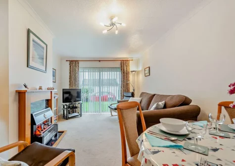 The living area at Awel Deg, Jameston