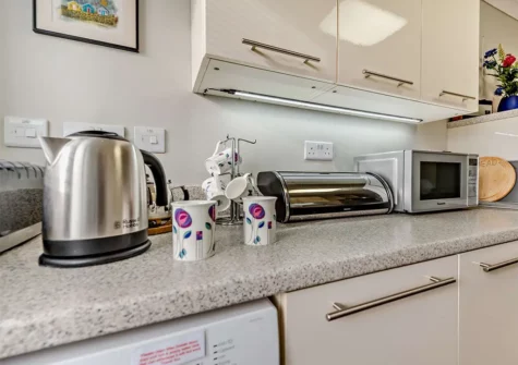 The kitchen at Awel Deg, Jameston