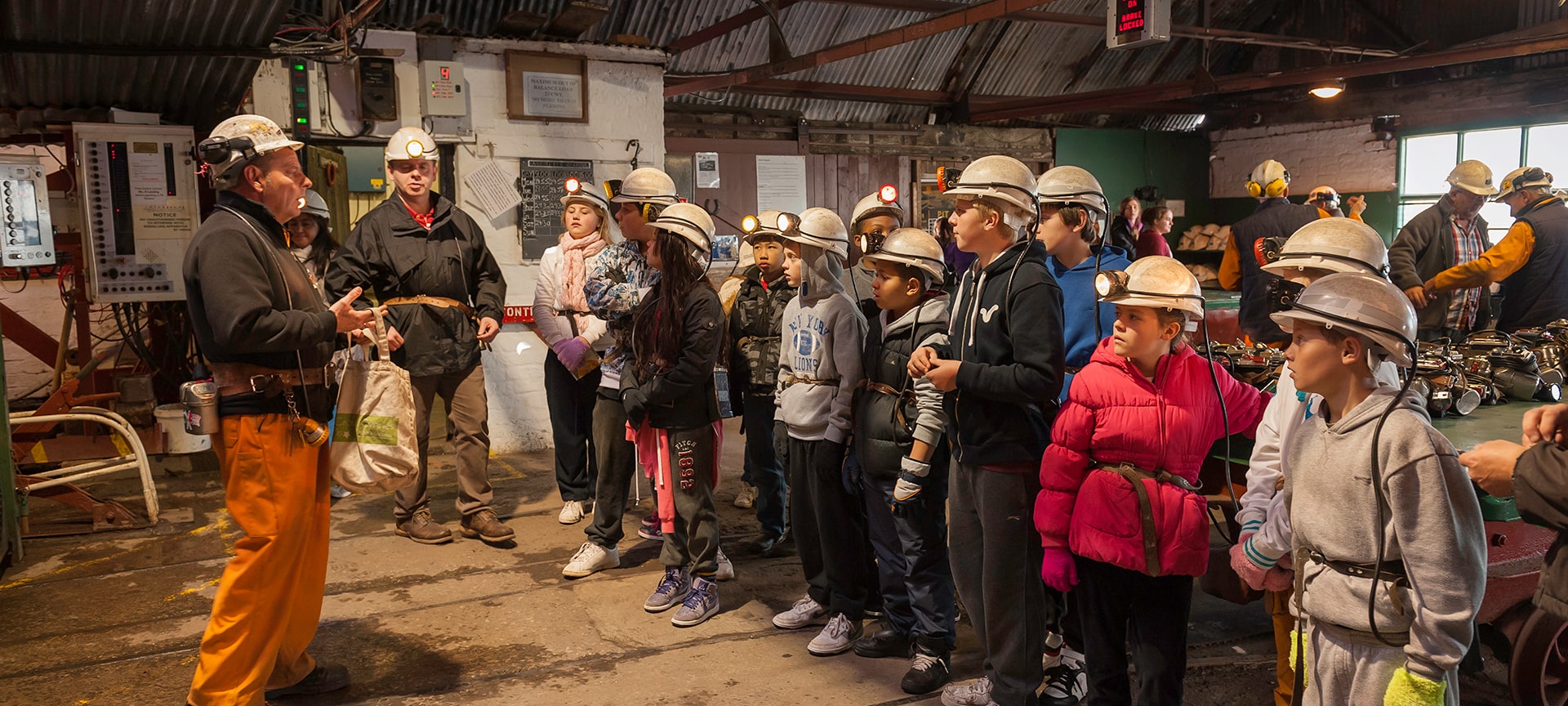 Experience the sights, sounds, smells and atmosphere of an authentic coal mine. Set in the unique Blaenafon Industrial Landscape and designated UNESCO World Heritage Site, Big Pit used to employ up to 1,300 workers. Now you can follow in their footsteps through award-winning interactive exhibits and our world-famous underground tour. Led by a real miner, the tour will take you 300ft underground through original mine workings. It will give you a living, breathing taste of what life was like for those who made their living at the coal face.
