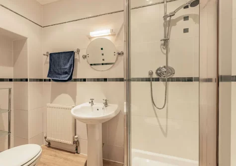 The shower room at Blue Haze, Tenby