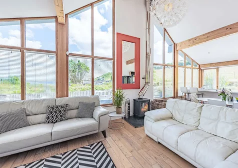 The living area at Boathouse On The Beach, Freshwater East