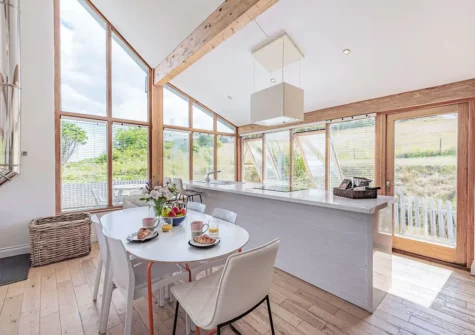 The dining area at Boathouse On The Beach, Freshwater East