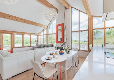 The dining area at Boathouse On The Beach, Freshwater East