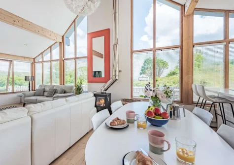 The dining area at Boathouse On The Beach, Freshwater East